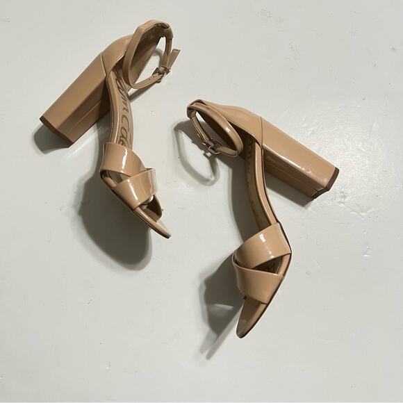 SAM EDELMAN Beige Yancy Ankle Strap Sandals Size 10 - Picture 7 of 10